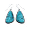 Native American Turquoise Sterling Silver Hook Dangle Earrings AX128115